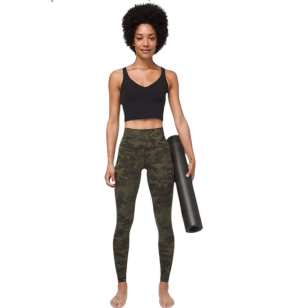 Lululemon Align Pant Full Length 28" Leggings Incognito Camo Multi Gator Green - Picture 16 of 16